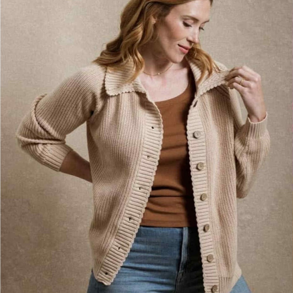 Women's Neuflora Westlock Cream Cardigan Sweater XS - Picture 3 of 9